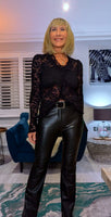 Florence Lace Top – Elegant Lace Detail with Flared Cuffs
