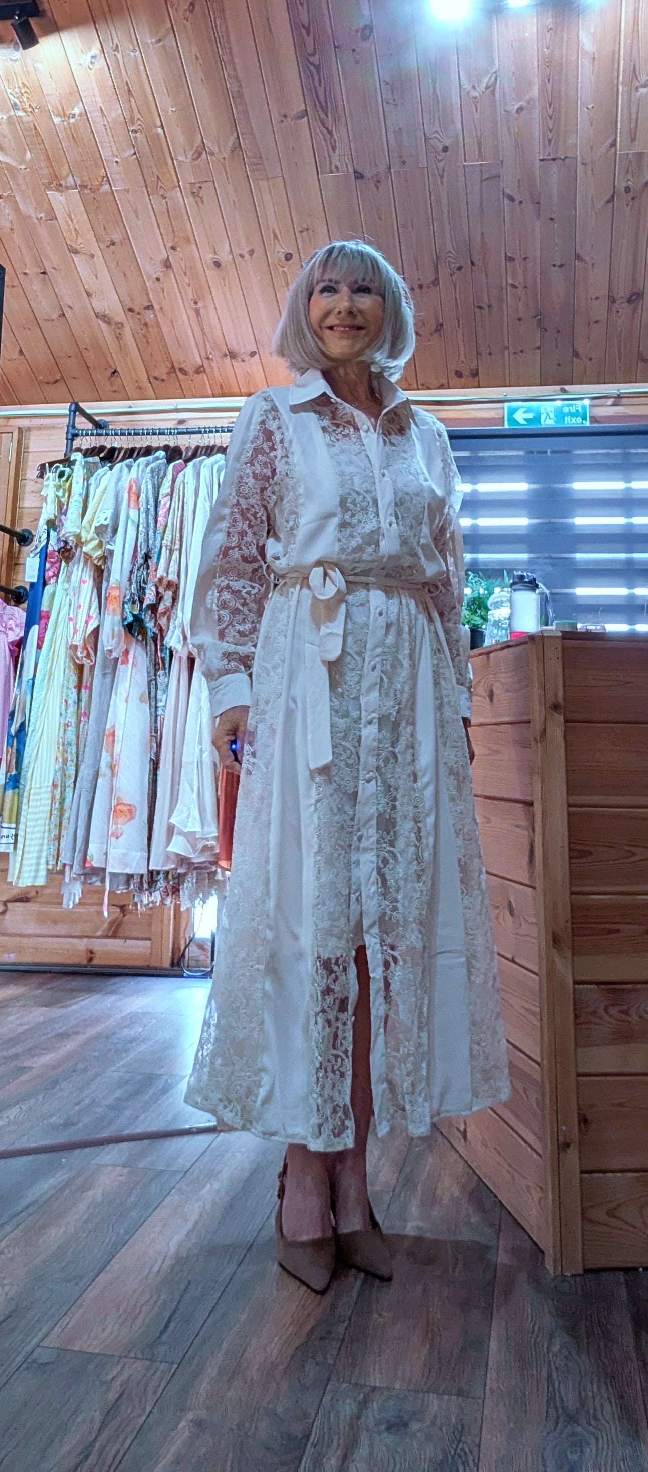 Rowan polyester lace dress available in sizes UK 8 to 14