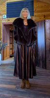 Guinevere Faux Fur Jacket – Double Breasted in Chocolate or Taupe