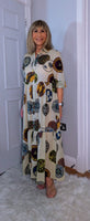 Pandora Dress– Bold Multicolour Cotton Maxi  Print