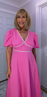 Alexandra Puff Sleeve Dress – Pink or Coral