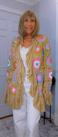 Ora Crochet Cardigan Beige