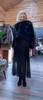 Gwendolyn Faux Fur Jacket – Slightly Cropped - Black
