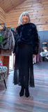 Gwendolyn Faux Fur Jacket – Slightly Cropped - Black