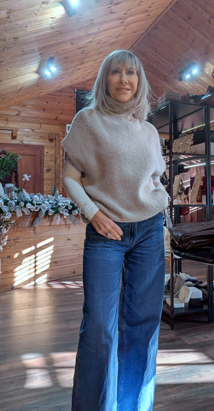 Pippa Roll Neck Sleeveless Sweater