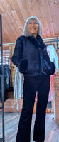 Arabella Faux Fur Jacket – Ivory or Black with Diamante Buttons & Detachable Collar