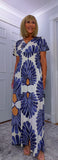 Gianna Dress – Soft Jersey Floral Dress with Shirred Waist (Sizes 8–18)