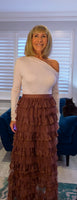 Holly Tulle Skirt – Caramel Layered Frilled Party Style