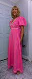 Alexandra Puff Sleeve Dress – Pink or Coral
