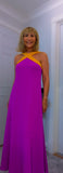 Olga Halterneck  Maxi Dress – Magenta