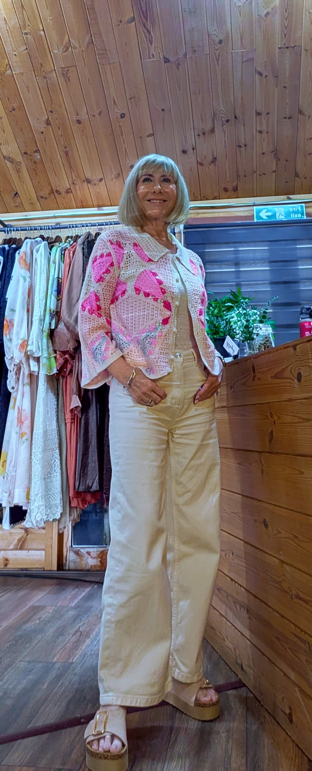 Pink boho cardigan for spring summer outfits