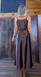 Loren Coffee Sequin Mesh Set – Silky Slip Dress with Beaded Tie Belt