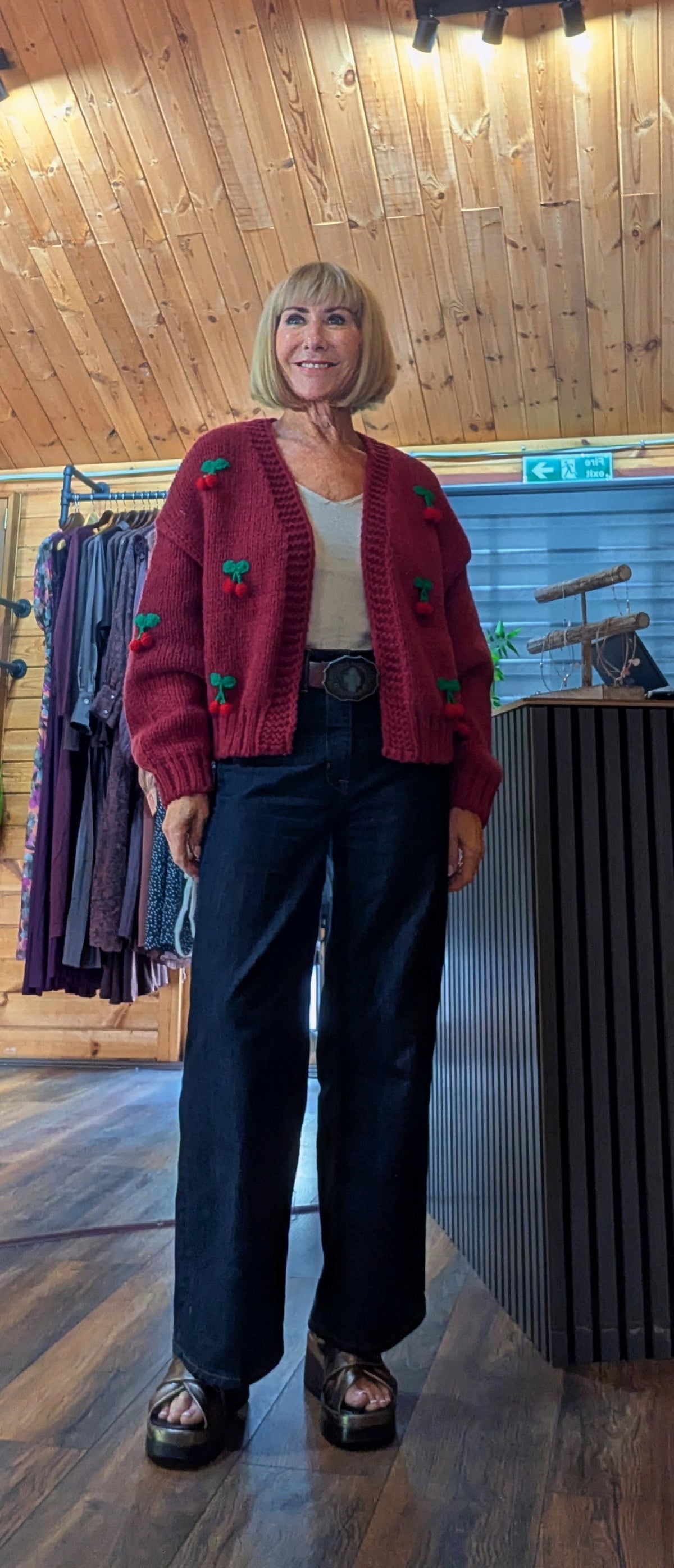 Mimi Cherry Knit Cardigan