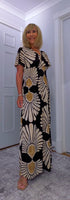 Gianna Dress – Soft Jersey Floral Dress with Shirred Waist (Sizes 8–18)