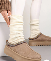 Azeala Slipper Boots– Camel/ Leopard Print