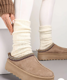 Azeala Slipper Boots– Camel/ Leopard Print