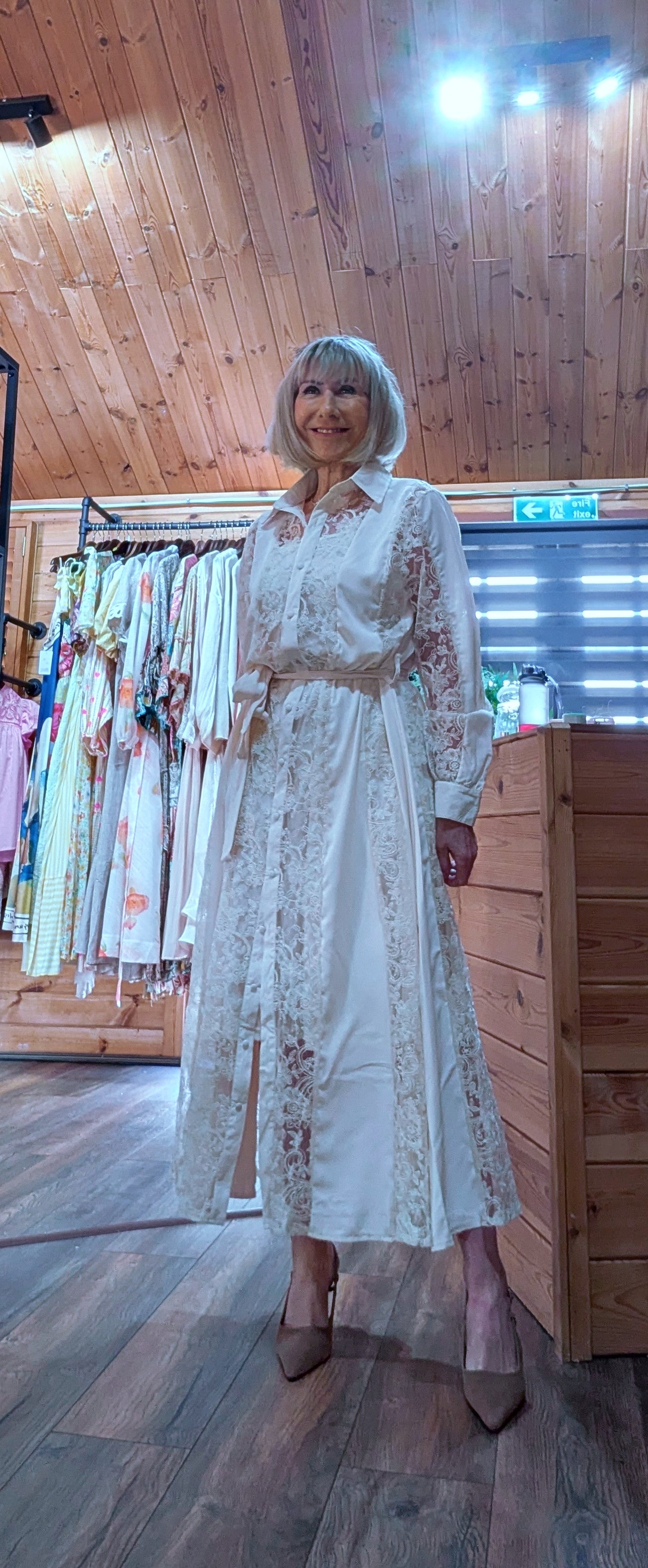 Elegant lace occasion dress for women