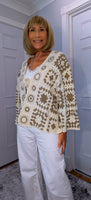 Piper Crochet Cardigan – Ivory & Beige Boho Style