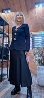 Gayle Jewel Button Cardigan –  Black