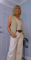 Sydney – V-Neck Sparkly Waistcoat in Gold or Silver