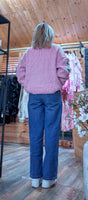 Alexie -Rose Chunky Cardigan- Pink