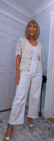 Mindy Crochet Cardigan – Vintage Puff Sleeve Knitwear