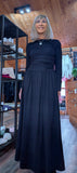 Isla Jersey Dress – Ruched Waist & Flared Skirt