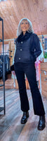 Arabella Faux Fur Jacket – Ivory or Black with Diamante Buttons & Detachable Collar