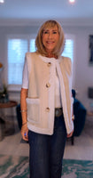Bernadette Faux Fur Gilet – Soft Beige