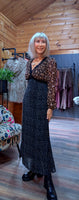 Ivanna Statement Midi Dress – Leopard Print & Polka Dot