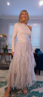Tilly Tulle Skirt – Taupe Layered Frilled Party Style
