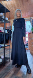 Isla Jersey Dress – Ruched Waist & Flared Skirt