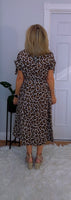 Libra Animal Print Shirt  Midi Dress