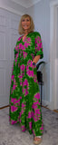 Elodie Bohemian Silk Maxi Dress