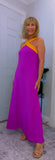 Olga Halterneck  Maxi Dress – Magenta