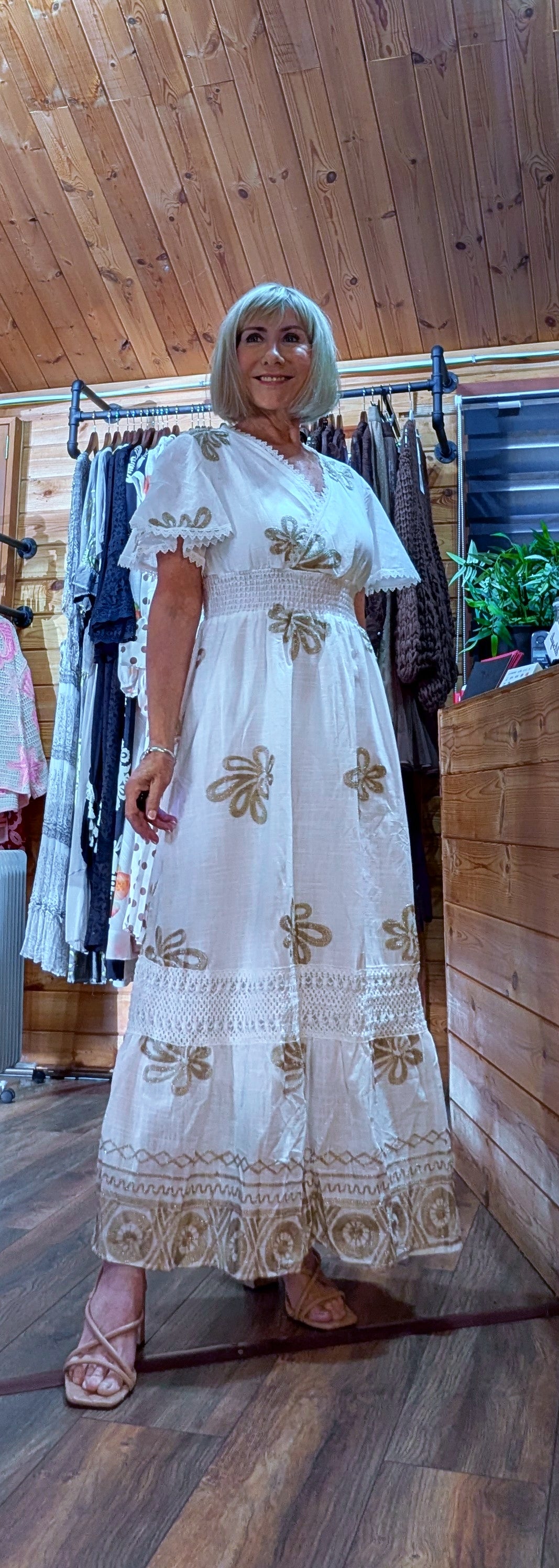 White cotton summer dress