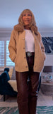 Judy Faux Fur Cotton Jacket- Soft Beige