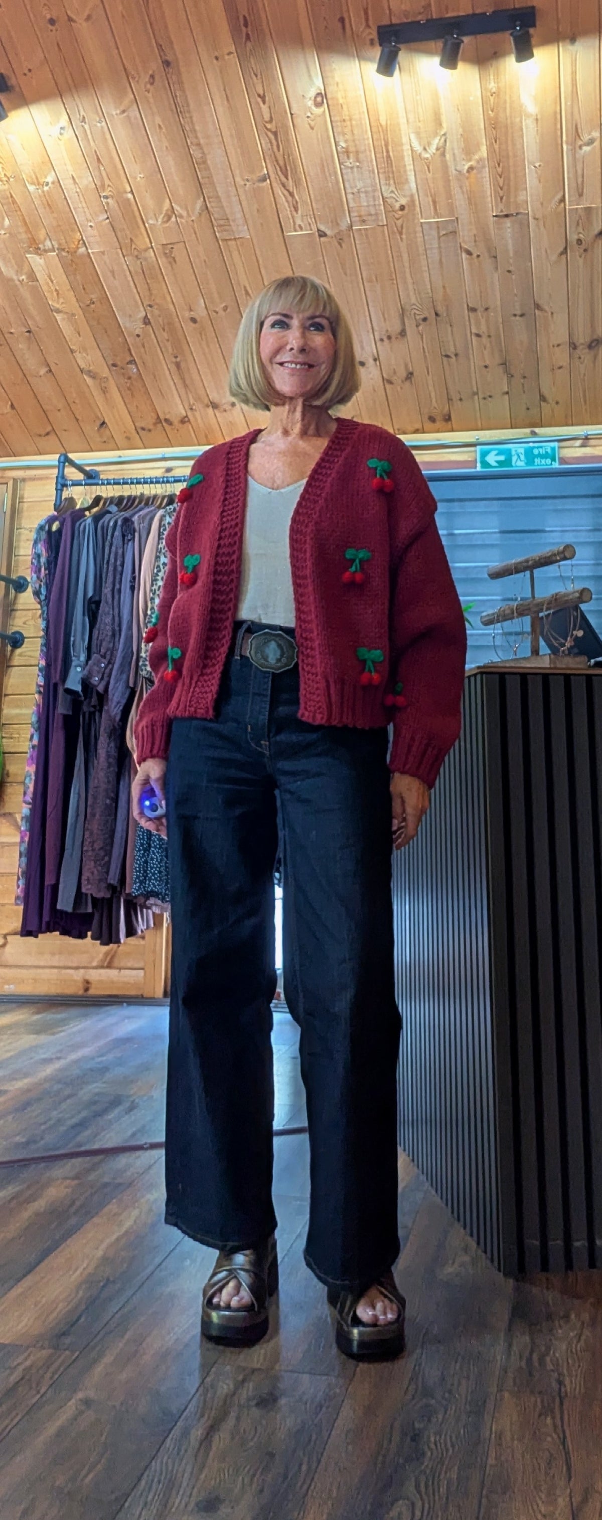 Mimi Cherry Knit Cardigan