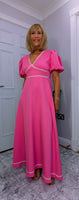 Alexandra Puff Sleeve Dress – Pink or Coral