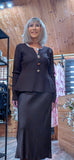 Gretchen Jewel Button Cardigan – Chocolate
