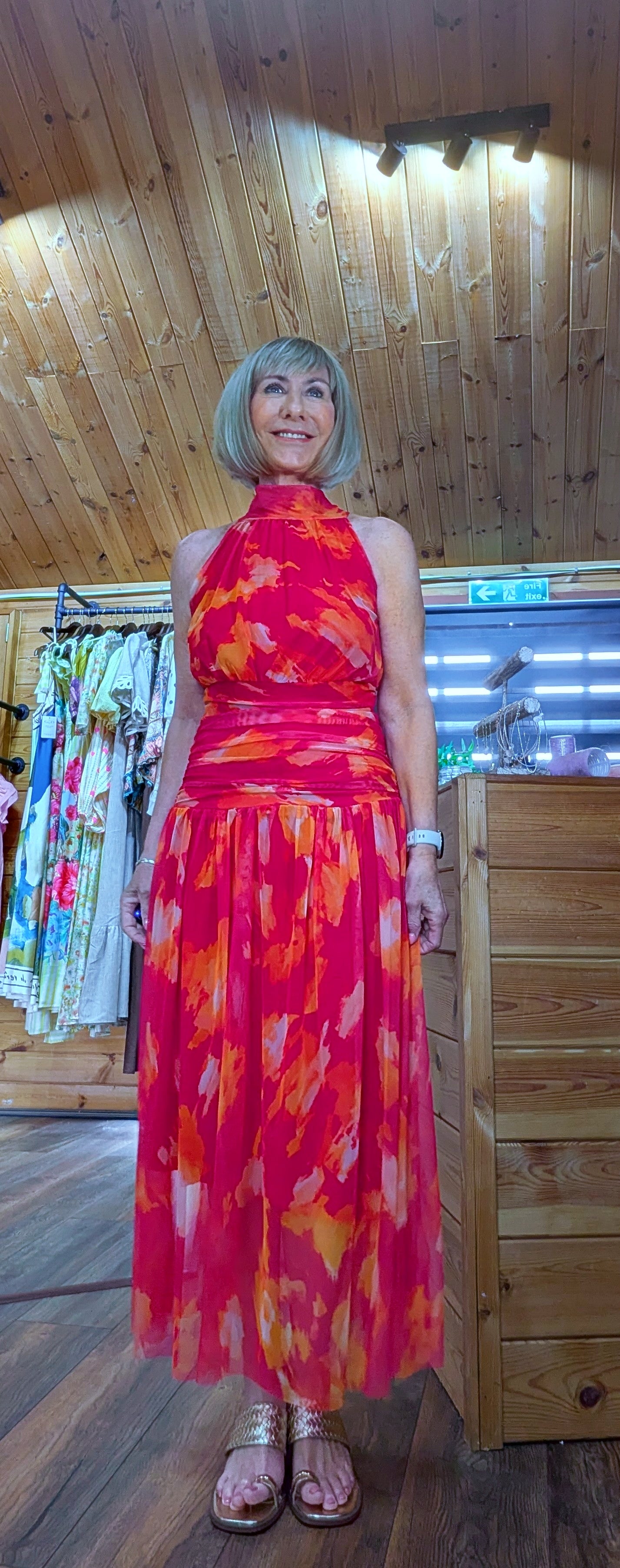 Natasha floral dress fits up to UK 12