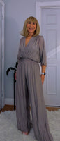 Josie Silk Jumpsuit – Elegant Wide-Leg One Piece, Soft Feel