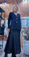 Gayle Jewel Button Cardigan –  Black
