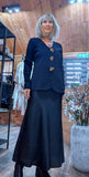 Gayle Jewel Button Cardigan –  Black