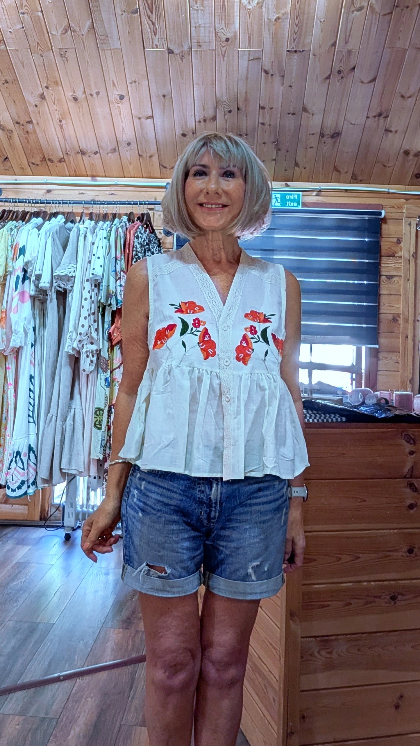Penelope Embroidered Cotton Blouse