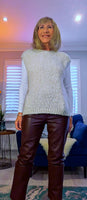 Pixie Sleeveless Bouclé Jumper – Ecru, Oversized & Soft