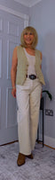 Sydney – V-Neck Sparkly Waistcoat in Gold or Silver