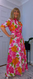 Josephine Pink Floral Cotton Shirt Dress with Tie Belt – Button-Up Summer Style