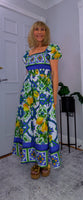 Blossom Bold Print Shirred Dresses