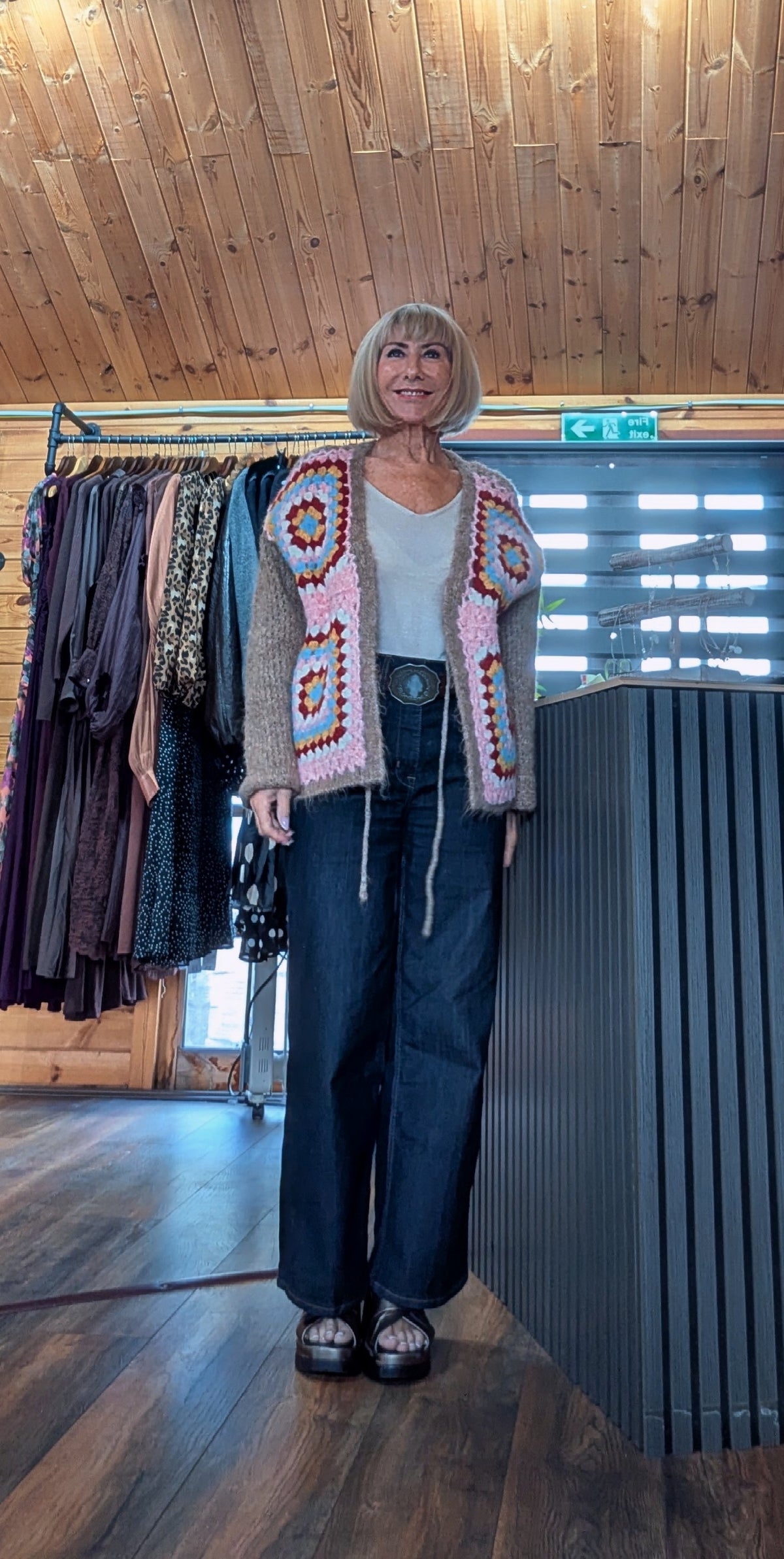 Soft textured Joy cardigan in viscose, alpaca and wool blend